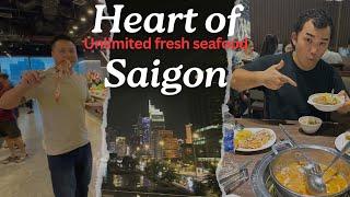 All you can eat fresh seafood, tallest building in vietnam and touring downtown Saigon Vietnam