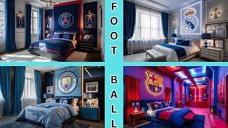 Football Lover Bedroom Design Ideas: PSG, Real Madrid, Barcelona, and More! #messi #cr7