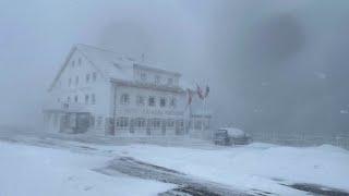 Snowstorm suddenly buried Switzerland! Blizzard buried tourist attractions Switzerland