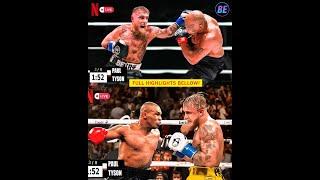 Mike Tyson vs Jake Paul |Knockdowns | Full FIGHT HIGHLIGHTS | BOXING BATTLE FIGHTS | TKO #PaulTyson