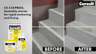 How to reconstruct concrete stairs quickly, durably, aesthetically with CX 5 EXPRESS?