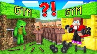 JJ's RICH GYM vs Mikey's POOR GYM Survive Battle in Minecraft - Maizen