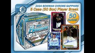 2024 Bowman Chrome SAPPHIRE 5 Case (50 Box) PLAYER Break eBay  12/09/24