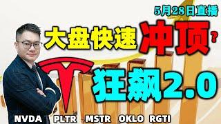 美股大盘冲顶？特斯拉又要狂飙？#特斯拉  #英伟达  #美股  #MSTR  #PLTR