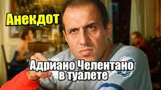 Анекдот про Адриано Челентано в туалете. Новый, смешной анекдот. Анекдот дня.