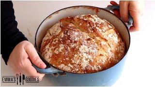 3 Ingredient Italian NO KNEAD Bread  | Easiest WHOLE WHEAT Bread!