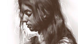 Daily sketch: sepia portrait of Kazia