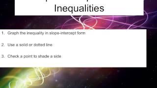 How do you solve a linear inequality with two variables?