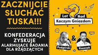 ZACZNIJCIE SŁUCHAĆ TUSKA! KONFEDERACJA ZYSKUJE. ALARMUJĄCE BADANIA DLA RZĄDZĄCYCH.