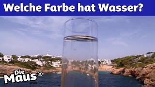 Warum ist Wasser in einem Glas durchsichtig, aber im Meer blau? | Die Maus | WDR