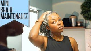 10-week mini braid refresh. How to maintain mini braids on short natural hair.