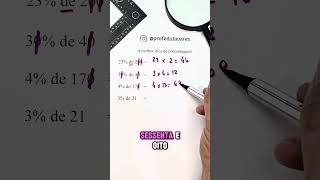 Como resolver qualquer questão de porcentagem! Um método simples e útil para esse tipo de cálculo!