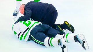 Roope Hintz Injury Takes Puck to Face by Adam Henrique | Edmonton Oilers v Stars 2025 NHL Highlights