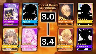 NEW UPDATE! UPCOMING CHARACTER BANNER ROADMAP FOR VERSION 3.0-3.4 - Honkai: Star Rail