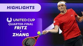 Taylor Fritz (USA) v Zhang Zhizhen (CHN) - United Cup Highlights | Wide World of Sports