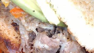 #video  Avocado Philly #Cheesesteak On Basil Butter Toast With Homemade Hand Cut #Fries #foodie