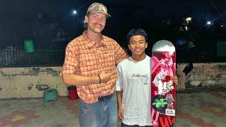 Helping out a Nepalese skater with his Dream