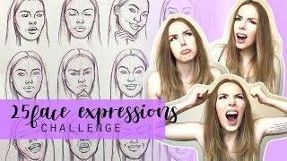 25 FACE EXPRESSIONS CHALLANGE 