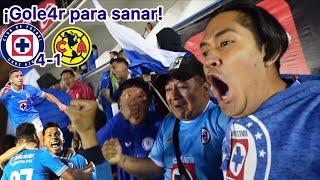 ¡Golear para sanar!/ Cruz Azul vs America 4-1 reacción apertura 2024 desde el estadio Azul color