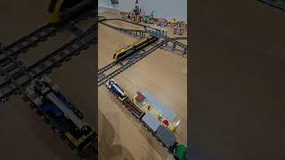 LEGO trains 60337 & 60197 on the new double crossover 7996