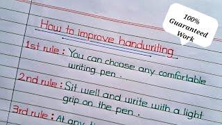 How to improve handwriting under 7 days || Improve Handwriting in English