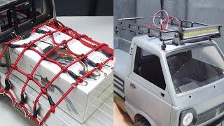 RC Roof Rack & Luggage Net Accessory for WPL D12 D42 C44KM!