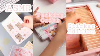 ASMR Packing Order Sticker Edition Tiktok Compilation || alexaj.