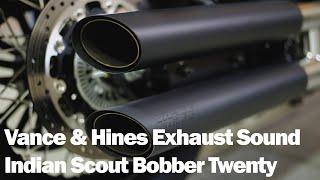 2021 Indian Scout Bobber Twenty Vance & Hines Twin Slash Exhaust Sound