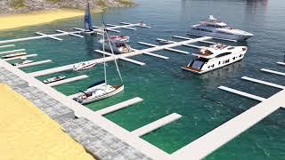 BulDock - Modular Floating Pontoon Dock | Marina (3D Visualization)