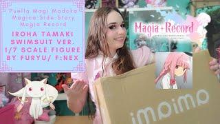 Unboxing MY FIRST EVER Madoka Magica figure! Magia Record Iroha Tamaki swim ver. By F:NEX! 1/7 scale