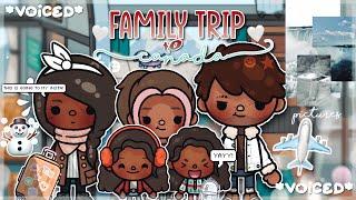 Family trip to CANADA for the holidays !! *TRAIN*| *voiced*| Toca Life World