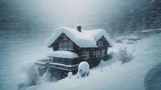 Blizzard, Winds and Snowfall | a Village House in Darkstone