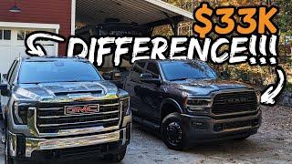 Would You Spend $33K More or Save $33K? 2024 GMC Sierra 2500 HD Gasser vs 2024 RAM 3500 Cummins