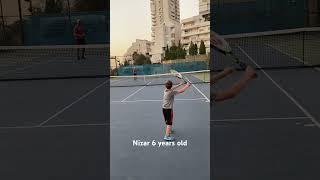 6 year old playing tennis #6yearsold #juniorsports #tennis #juniortennis