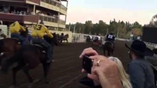 Kris Molle driving the VisitLethbridge.com chuck wagon