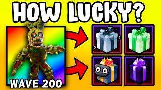 Beating 500+ WAVES OF ENDLESS for 2X LUCK GIFTS... (Five Nights TD)