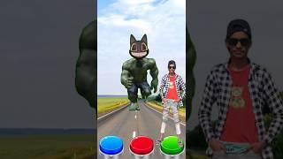pink, yellow, and, bule, button tiger wofi Gorilla jump on button#vfx #kids #trending #shorts