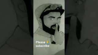 virat kohli drawing by #himanshu #art #pencil sketch #short video