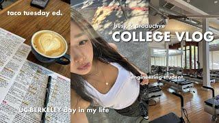 BUSY + REALISTIC COLLEGE VLOG  ⋆｡° | UC Berkeley engineering student, taco tuesday, parties, cafes