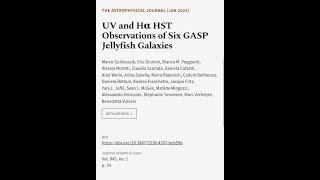 UV and Hα HST Observations of Six GASP Jellyfish Galaxies | RTCL.TV