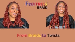 Beginner Friendly Hair Tutorial| Jumbo Box Braids & Rope Twists| Rubberband Crochet Method