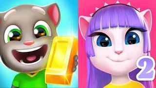 My Talking Angela 2 vs Talking Tom Gold Run - iPad Gameplay 2021